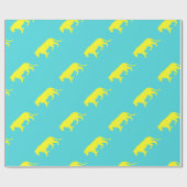 Omtrek van de gele leeuw cadeaupapier (Vlak)