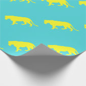 Omtrek van de gele leeuw cadeaupapier (Hoek)