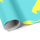 Omtrek van de gele leeuw cadeaupapier (Rol Hoek)