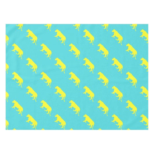 Omtrek van de gele leeuw tafelkleed (Voorkant (Horizontaal))