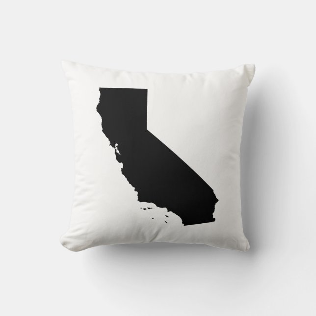 Omtrek van de staat Californië Kussen (Voorkant)