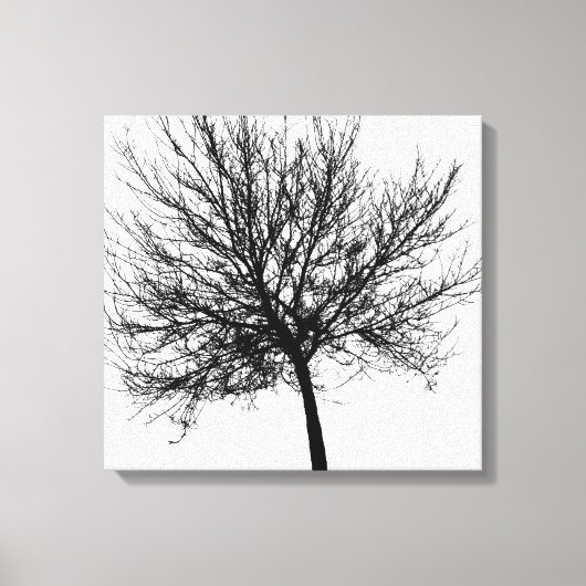 Omtrek van een boom canvas afdruk (Voorkant)