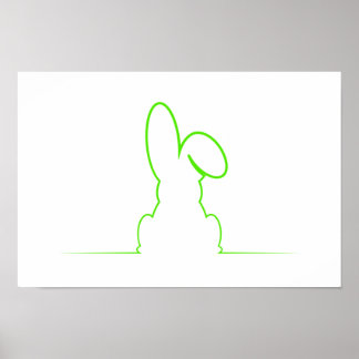 Omtrek van een zonlicht groen poster