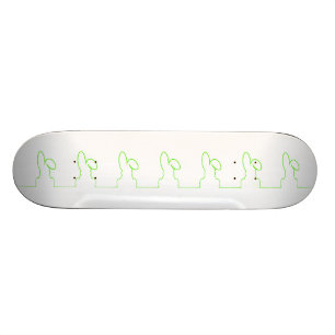 Omtrek van een zonlicht groen skateboard