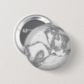Omtrek van slapend Kat Ronde Button 5,7 Cm (Voorkant /achterkant)