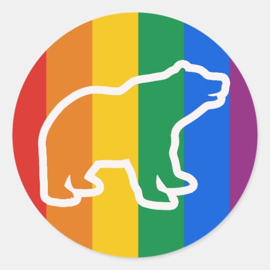 OMTREK VAN WIT BEER RONDE STICKER (Voorkant)