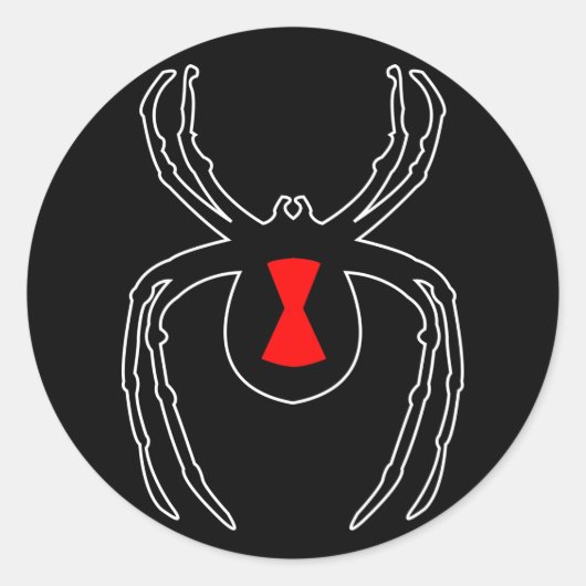 Omtrek van zwart venster ronde sticker (Voorkant)