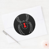 Omtrek van zwart venster ronde sticker (Envelop)