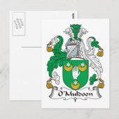 O'Muldoon Family Crest Briefkaart (Voorkant / Achterkant)