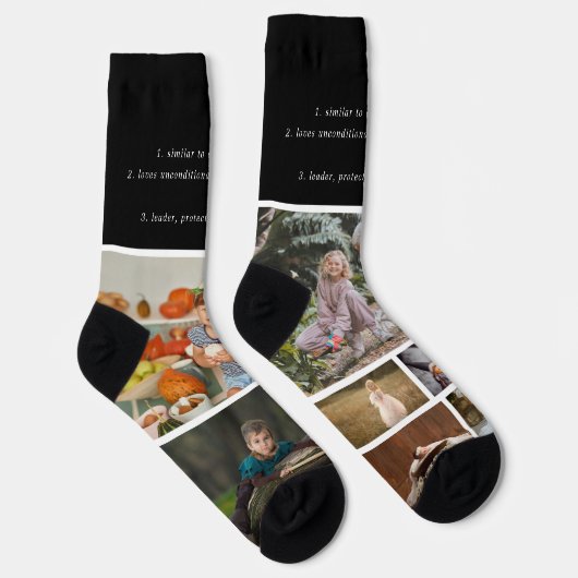 Omvang | Aangepast fotocollage Sokken (Rechts)