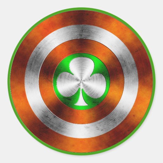 Omvergooien van Ierland Ronde Sticker (Voorkant)