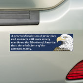 Omverwerping van de Amerikaanse vrijheden (Adams) Bumpersticker (Op auto)