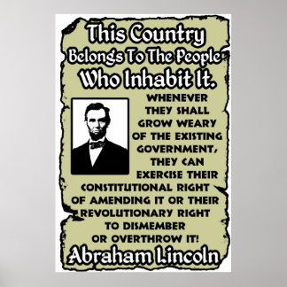 omverwerping van de regering poster