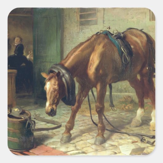 Omwenteling Vierkante Sticker (Voorkant)