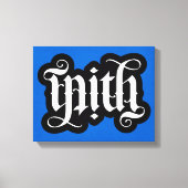 Omwikkeld canvas met FlipScript-ambigram (Voorkant)