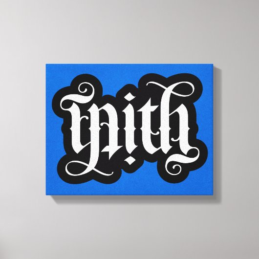 Omwikkeld canvas met FlipScript-ambigram (Voorkant)