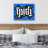 Omwikkeld canvas met FlipScript-ambigram Afdruk (Insitu (Slaapkamer))