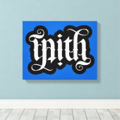Omwikkeld canvas met FlipScript-ambigram Afdruk (Insitu (Houten vloer))