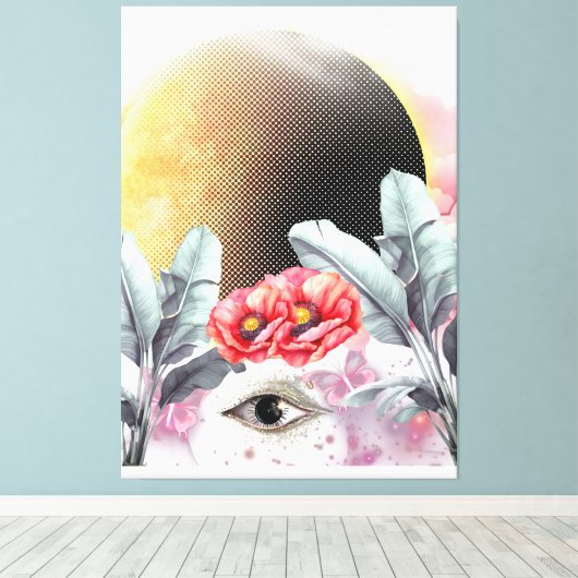 Omwikkelde canvas collage kunst (Insitu (Houten vloer))