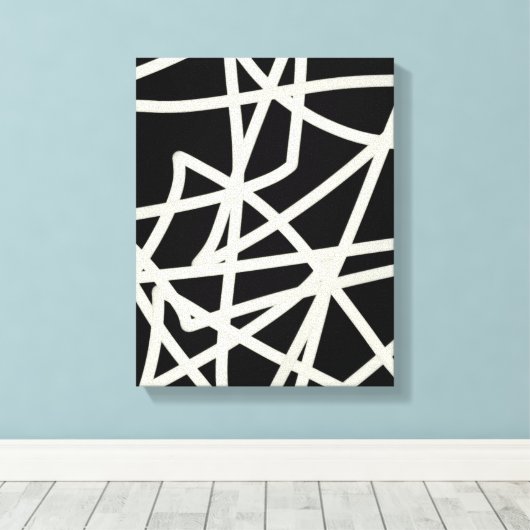 omwikkelde canvas moderne abstracte kunst met chic (Insitu (Houten vloer))