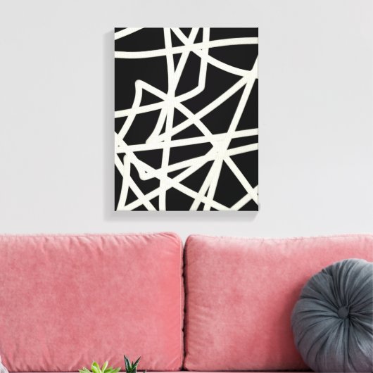 omwikkelde canvas moderne abstracte kunst met chic (Insitu (Woonkamer))