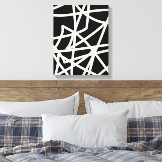 omwikkelde canvas moderne abstracte kunst met chic (Insitu (Slaapkamer))