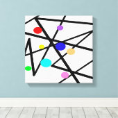 omwikkelde canvas moderne abstracte kunst met chic afdruk (Insitu (Houten vloer))