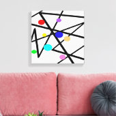 omwikkelde canvas moderne abstracte kunst met chic afdruk (Insitu (Woonkamer))
