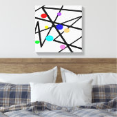 omwikkelde canvas moderne abstracte kunst met chic afdruk (Insitu (Slaapkamer))