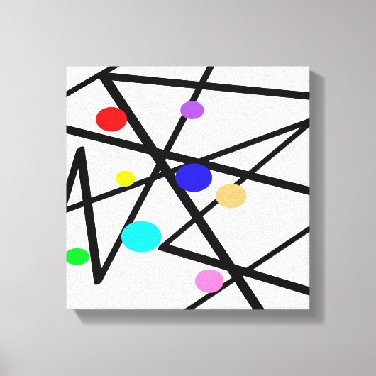omwikkelde canvas moderne abstracte kunst met chic afdruk (Voorkant)