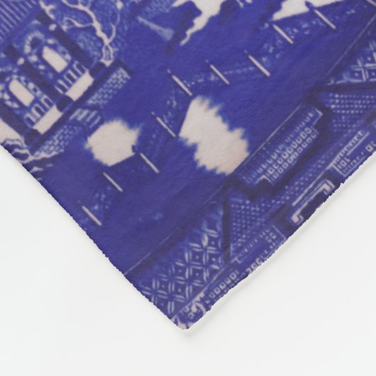 Omwikkelen jezelf in eeuwen van Blauwe Willow Lore Fleece Deken (Hoek)