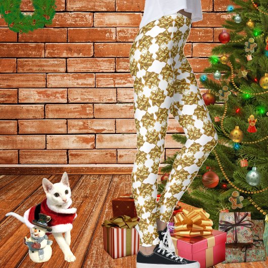 Omwikkelen uzelf - Gold Bow-Leggings Leggings