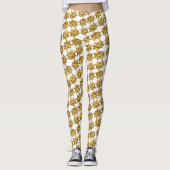 Omwikkelen uzelf - Gold Bow-Leggings Leggings (Voorkant)