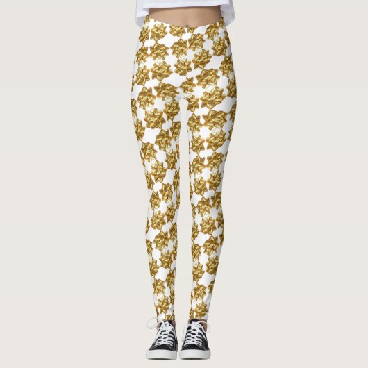 Omwikkelen uzelf - Gold Bow-Leggings Leggings (Voorkant)