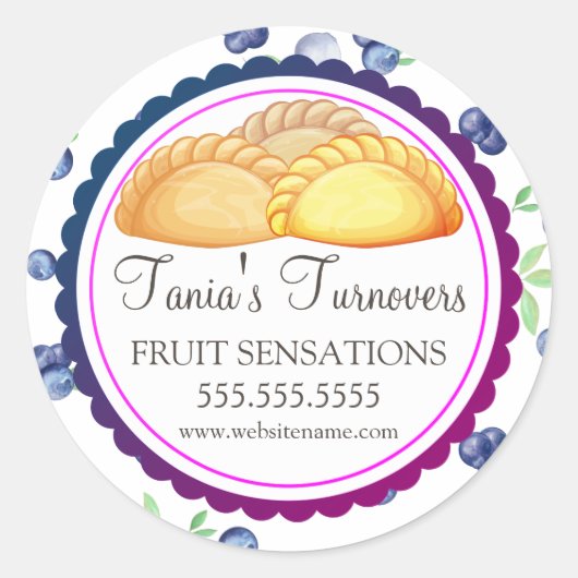 Omzetbakkerijzegels Ronde Sticker (Voorkant)