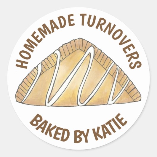 Omzetboek appelkersen, gebak gemaakt door ronde sticker (Voorkant)