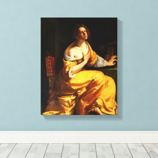 Omzetting van de Magdalene - Artemisa Gentileschi Canvas Afdruk (Insitu (Houten vloer))