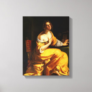 Omzetting van de Magdalene - Artemisa Gentileschi Canvas Afdruk