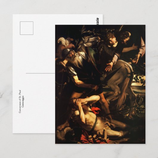 Omzetting van St. Paul door Briefkaart Caravaggio (Voorkant / Achterkant)