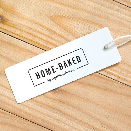 Omzoomd Moderne Vet & Script Naam Home-Baked Zelfinktende Stempel