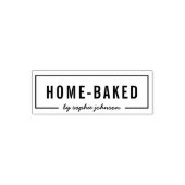 Omzoomd Moderne Vet & Script Naam Home-Baked Zelfinktende Stempel (Design)