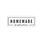 Omzoomd Moderne Vet & Script Naam Zelfgemaakt Zelfinktende Stempel (Design)