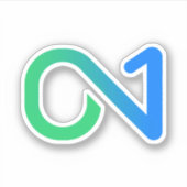 ON1 Blauwgroene Logo sticker (Voorkant)