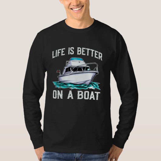 On A Boating Boat Captain  Pontoon T-shirt (Voorkant)