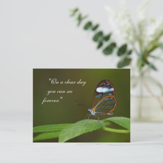 "On a Clear Day"-ontwerp voor het glasseren van vl Briefkaart (Staand voorkant)