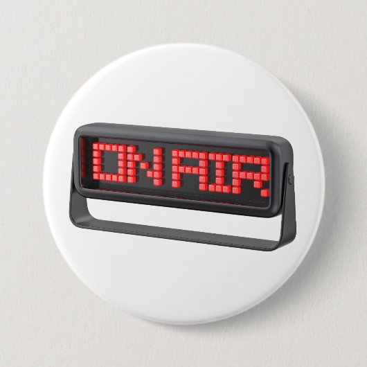 ON AIR-bord Ronde Button 7,6 Cm (Voorkant)