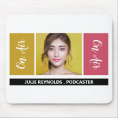 On Air - Podcaster Foto - Retro Podcast Muismat (Voorkant)