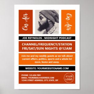 On Air - Podcaster Foto - Retro Podcast Poster