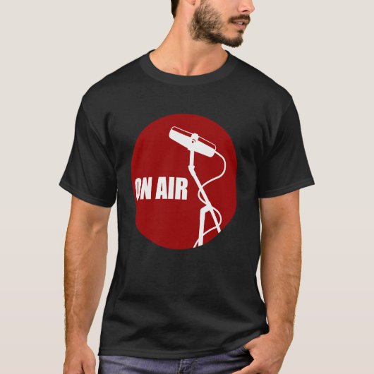 On Air Radio Podcast Microfoon Podcasten Hosting T-shirt (Voorkant)