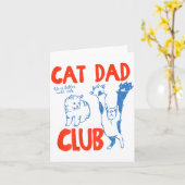 (on Back) Cat Dad Club Life Is Better With Cats Fa Kaart (Gele Bloem)